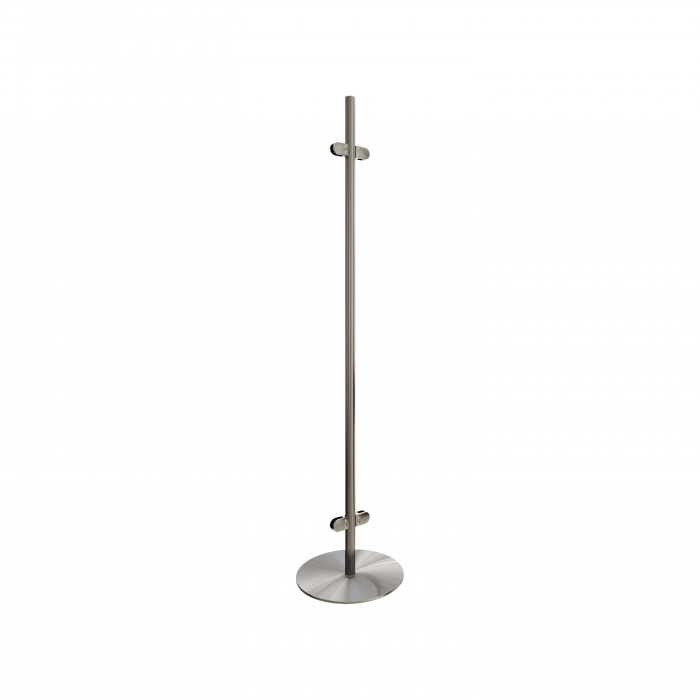 Scheidingswand staander met ronde basis Calinda midden staander RVS-304 mat geslepen main product photo