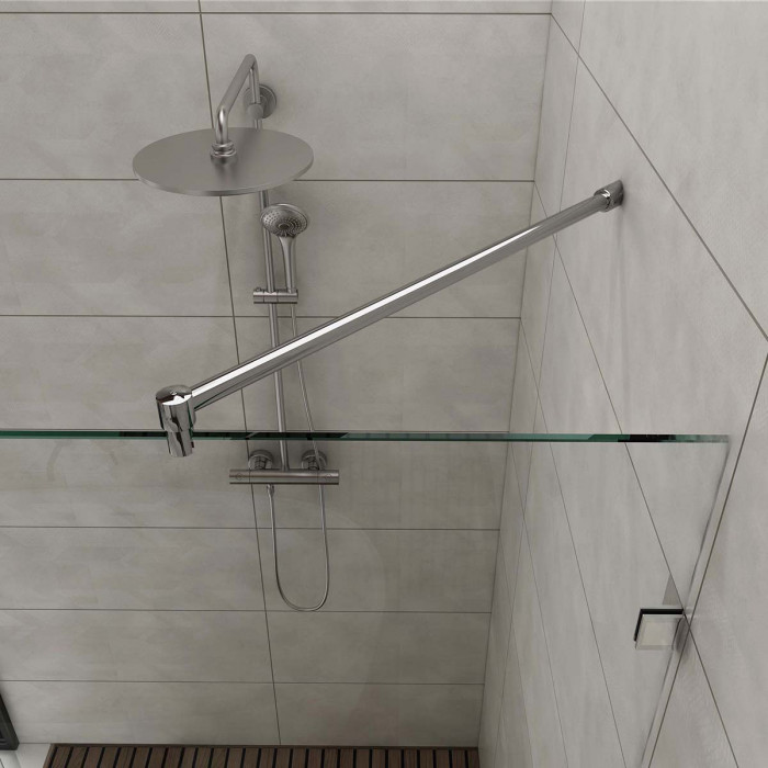 Stabilisatiestang set voor wand montage 45° Tizzia Ø 19,0 mm 1000 mm RVS-304 glanzend gepolijst main product photo