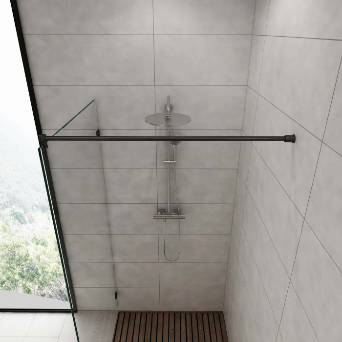 Stabilisatiestang set voor wand montage 90° Elmina Ø 19 mm 1250 mm RVS-304 zwart main product photo