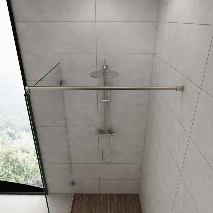 Stabilisatiestang set voor wand montage 90° Grietje 20 x 20 mm 1500 mm RVS-304 glanzend gepolijst main product photo