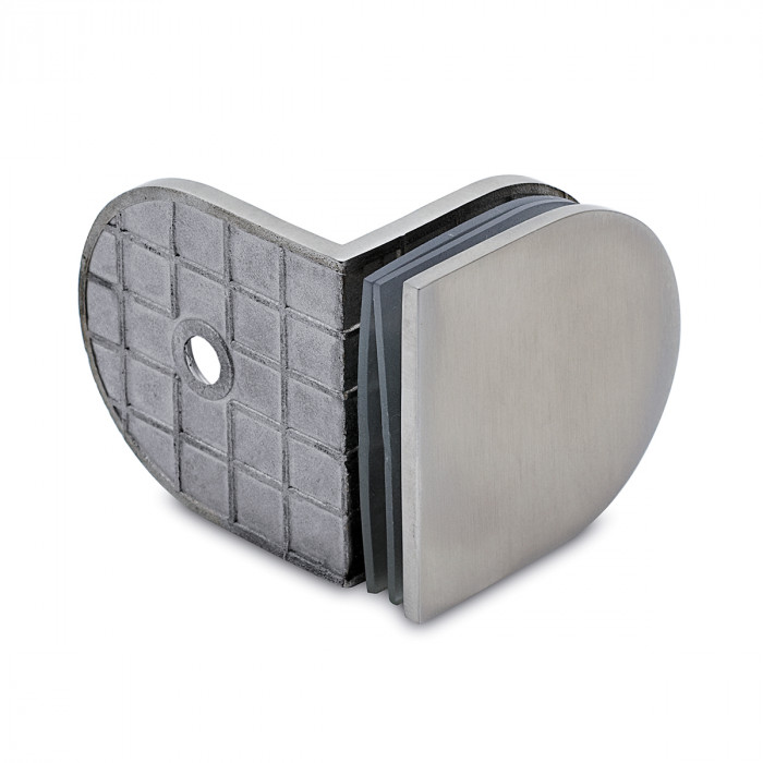 Hoekverbinder 90° Hanna wand/glas RVS-304 mat geslepen main product photo