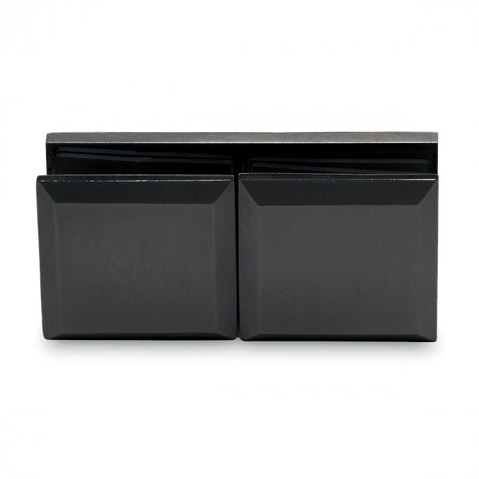 Hoekverbinder 180° Garina glas/glas RVS-304 zwart main product photo