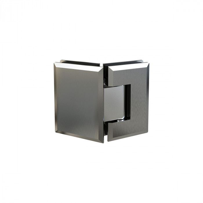 Glasdeurscharnier, verstelbaar Tatum glas/glas Glas 135° RVS-304 mat geslepen main product photo