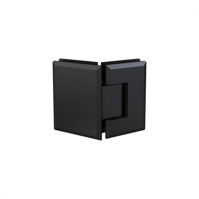 Glasdeurscharnier, verstelbaar Tatum glas/glas Glas 135° RVS-304 zwart main product photo