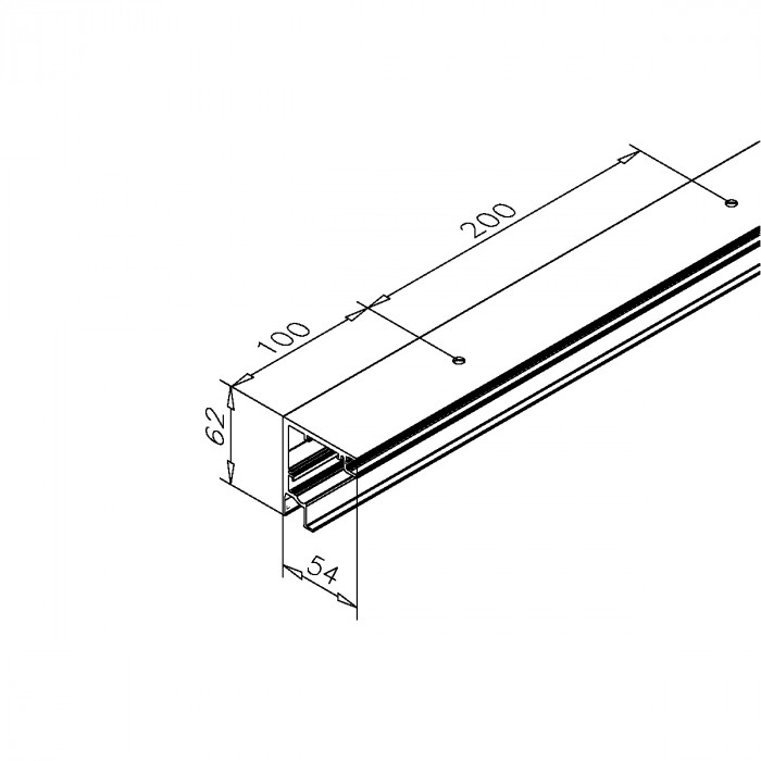 Railprofiel vast paNeel Alfrida aluminium mat geanodiseerd main product photo