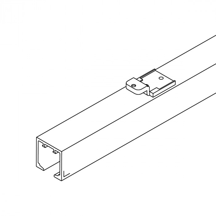 Looprail met voorgemonteerde haken Ute zamak RVS look main product photo