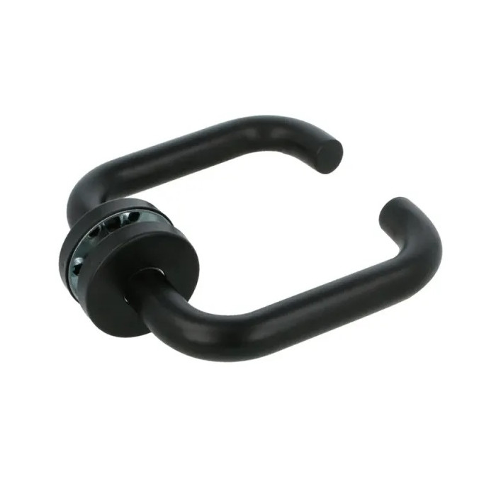 Deurkruk paar op rozet Hildie RVS-304 zwart gecoat main product photo