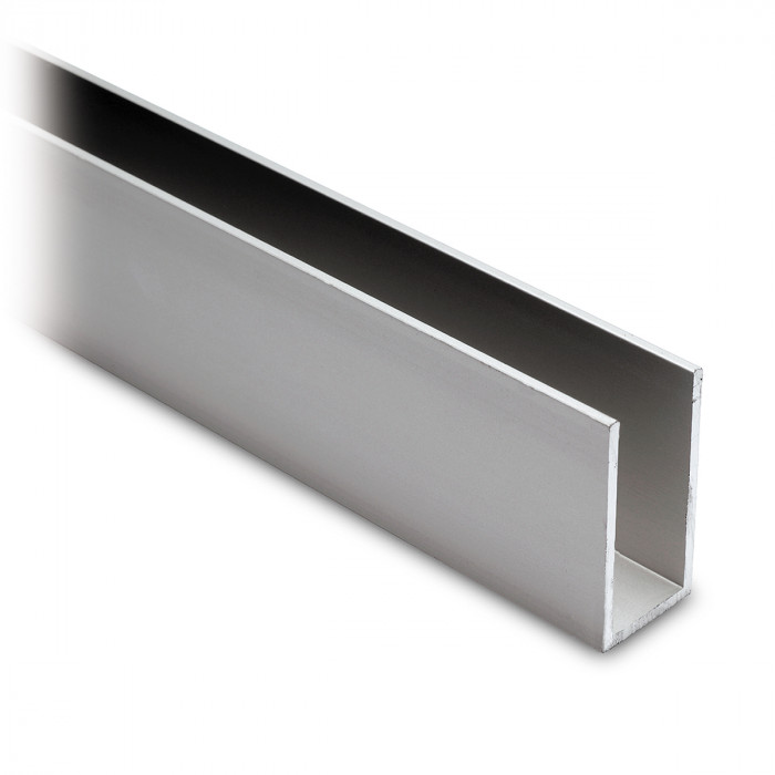 Aluminium U-profiel 40 x 20 x 40 mm zilver mat geanodiseerd main product photo