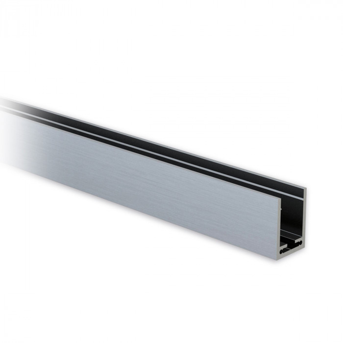 Aluminium U-profiel 40 x 30 x 40 mm RVS-Look main product photo