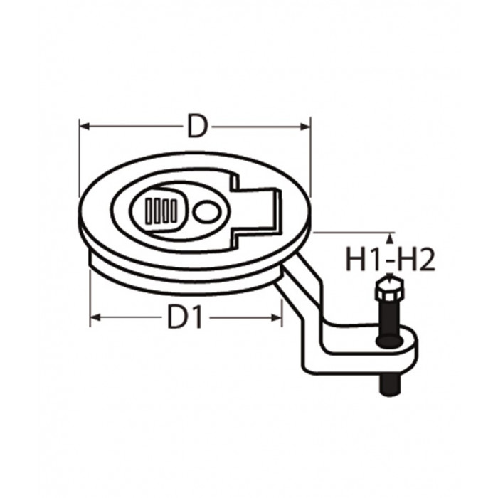 Luiksluiting rond met slot 61 mm RVS-304 main product photo