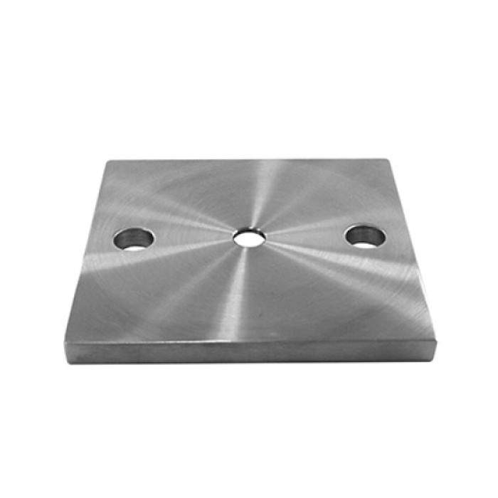 Ankerplaat 105 x 105 x 8 mm gat 10,5 mm RVS-304 mat geslepen main product photo