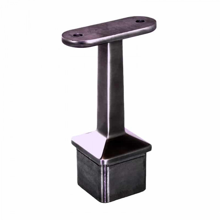 Railingsteun 40 x 40 x 2,0 mm voor vlakke ligger RVS-316 antracietgrijs model 4342 main product photo
