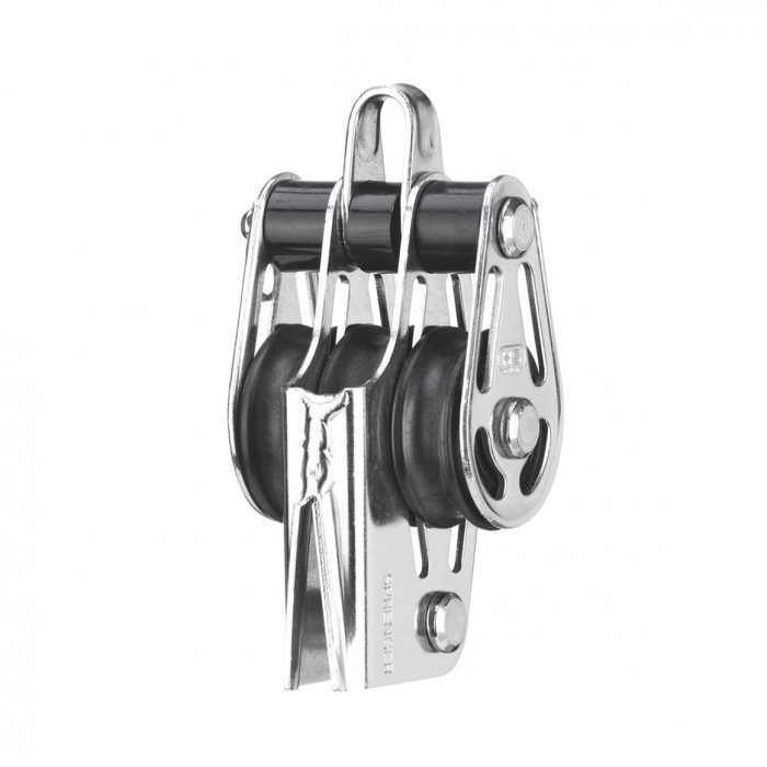 Sprenger katrol met glijlager drie wielen hanger hondsvot en V-klem RVS-304 / Kunststof main product photo