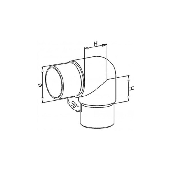 Buisverbinder voor buis 42,4 x 2,0 mm RVS-316 antracietgrijs main product photo