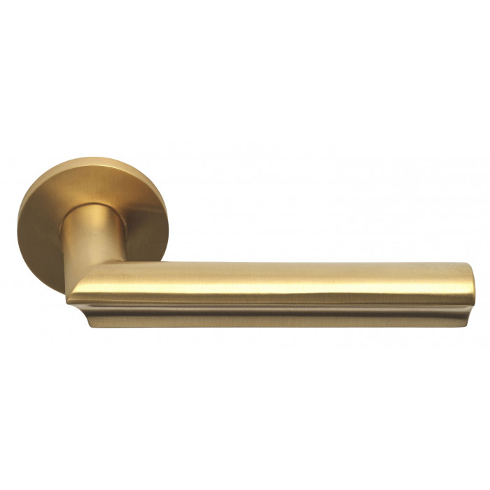 Deurkruk paar David Rockwell ECLIPSE DR102-G geveerd op rozet PVD mat goud RVS-304 main product photo