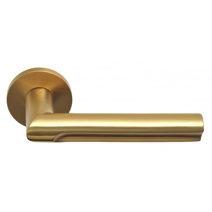 Deurkruk paar David Rockwell ECLIPSE DR103-G geveerd op rozet PVD mat goud RVS-304 main product photo