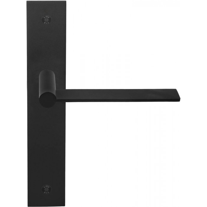 Deurkruk paar Mathieu Bruls EDGY EGP236SFC massief ongeveerd op schild blind mat zwart RVS-304 main product photo