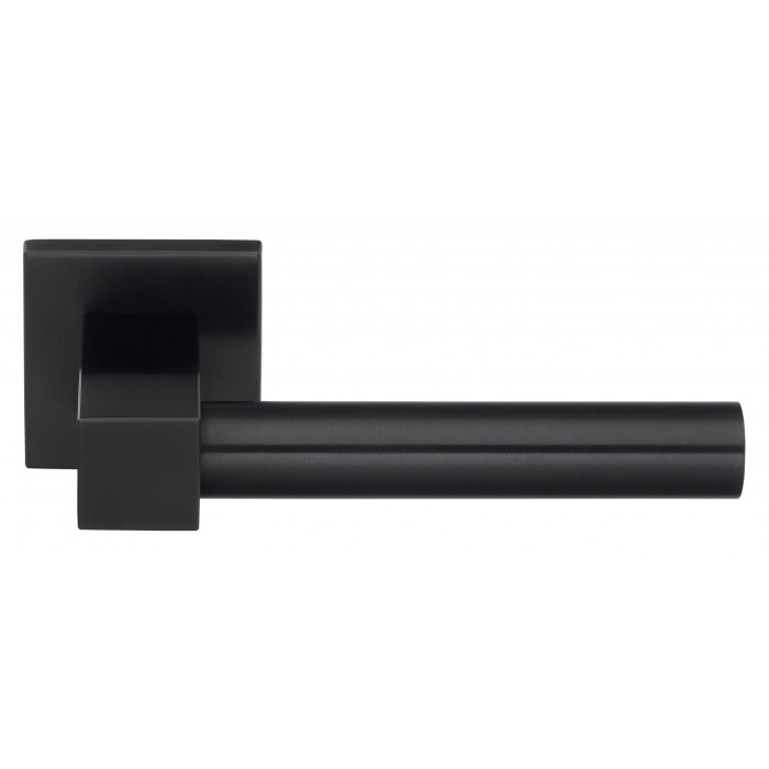 Deurkruk paar Eric Kuster BOBBY EK101-G geveerd op rozet PVD mat zwart RVS-304 main product photo
