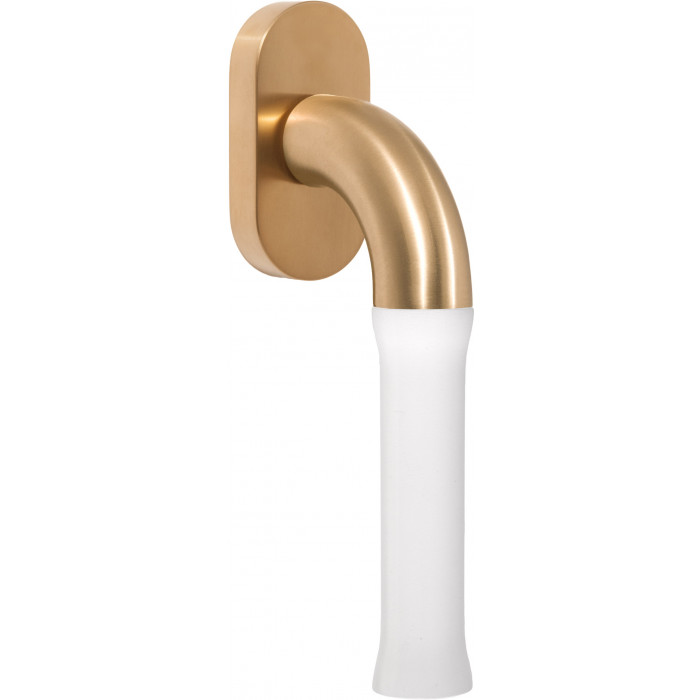 Draaikiepgarnituur Edward van Vliet NOUR EV100-DK-O niet afsluitbaar PVD mat goud/wit RVS-304 main product photo