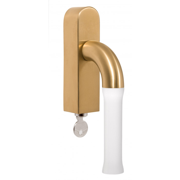 Draaikiepgarnituur Edward van Vliet NOUR EV100-DLOCK-O afsluitbaar PVD mat goud/wit RVS-304 main product photo