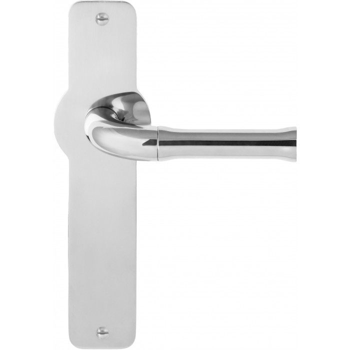 Deurkruk paar Edward van Vliet NOUR EV100P210SFC massief ongeveerd op schild blind gepolijst RVS main product photo