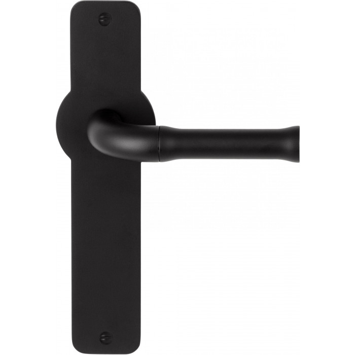 Deurkruk paar Edward van Vliet NOUR EV100P210SFC massief ongeveerd op schild blind mat zwart RVS-304 main product photo