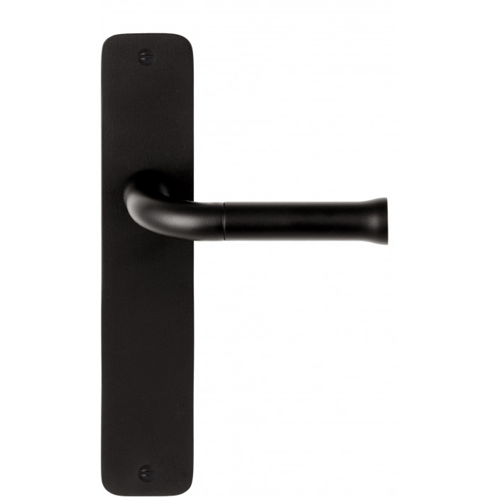 Deurkruk paar Edward van Vliet NOUR EV101P211SFC massief ongeveerd op schild blind mat zwart RVS-304 main product photo