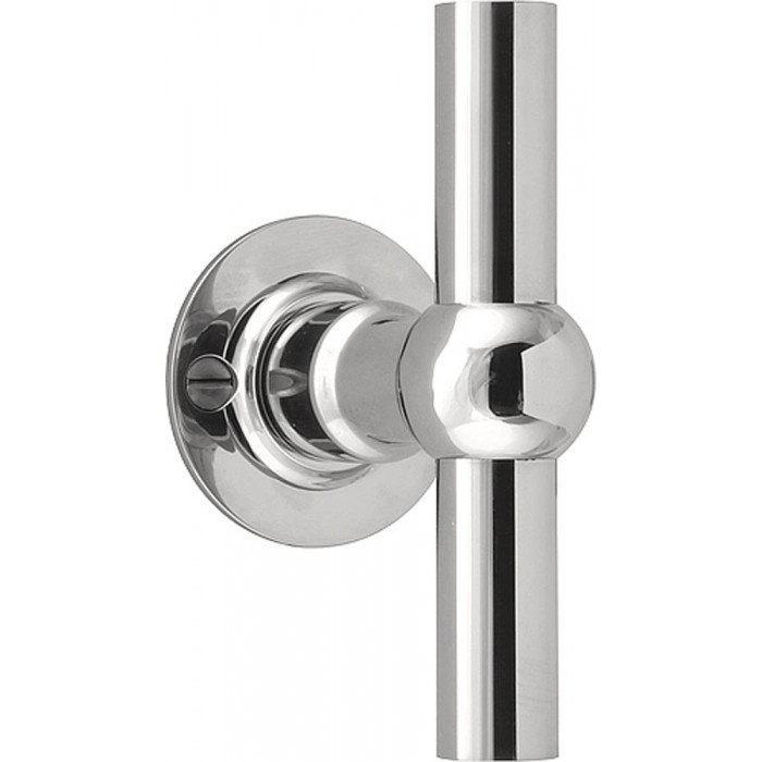 Deurkruk paar FERROVIA FVT85/40 T-deurkruk ongeveerd op 40 mm rozet gepolijst RVS main product photo