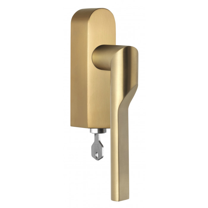 Draaikiepgarnituur Gensler RIVIO GL101-DKLOCK-O afsluitbaar linksdraaiend PVD mat goud RVS-304 main product photo