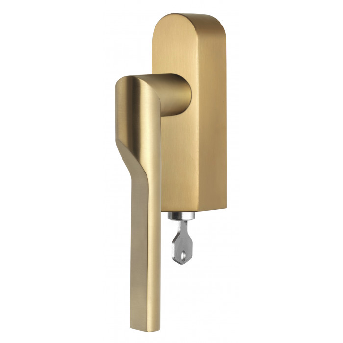 Draaikiepgarnituur Gensler RIVIO GL101-DKLOCK-O afsluitbaar rechtsdraaiend PVD mat goud RVS-304 main product photo