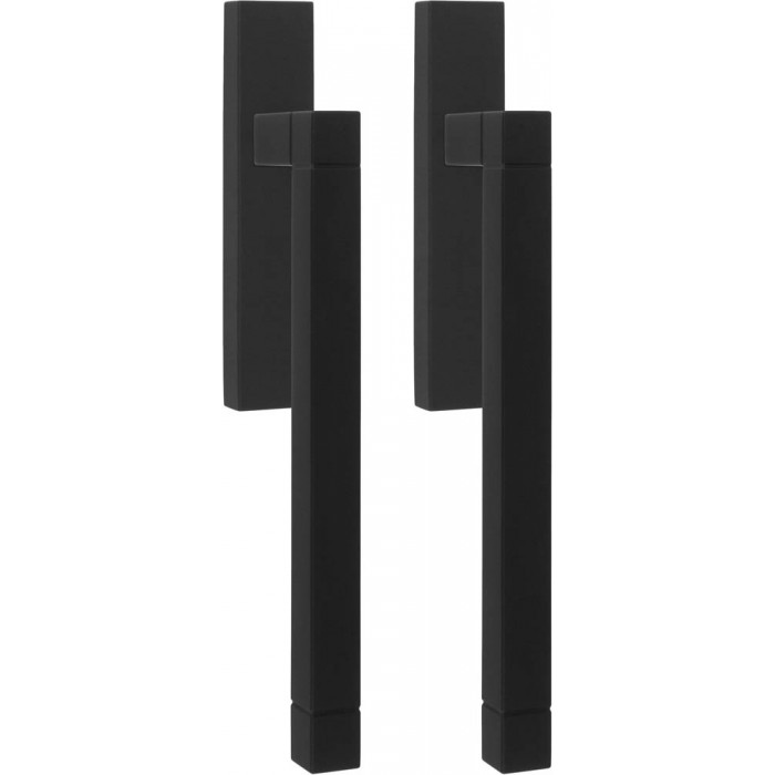 Hefschuifdeurbeslag set Jan des Bouvrie SQUARE JB230PAY massieve paarsgewijze inclusief cilindergat PC69 mat zwart RVS-304 main product photo