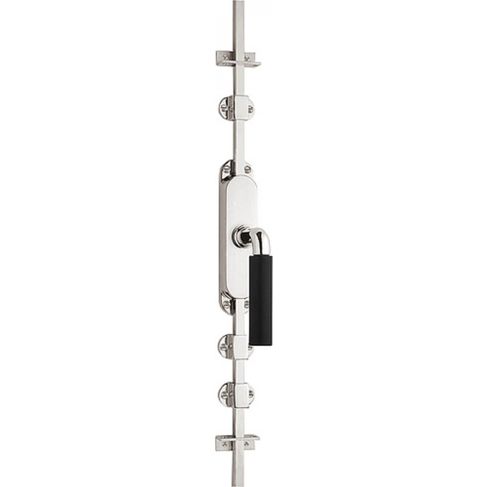 Krukespagnolet TIMELESS KO-1923 glans nikkel/ebbenhout rechtsdraaiend main product photo