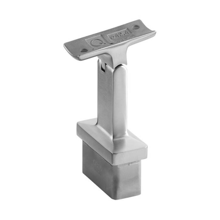 Buissteun Square Line variabel 60 x 30 x 2,6 mm voor ligger 42,4 mm RVS-316 mat geslepen model 4719 main product photo
