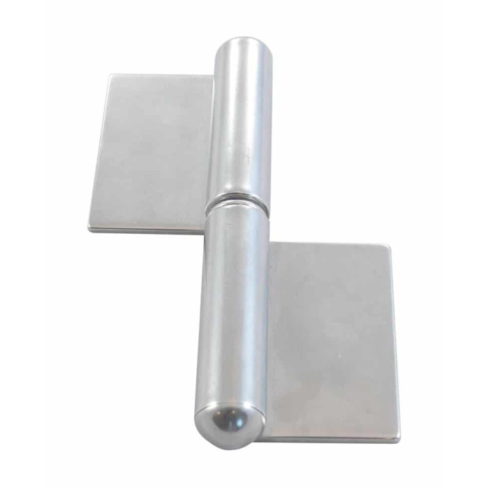 Laspaumelle 2-delig met lange flenzen rechts (DIN links) 135 mm RVS-304 (A2) main product photo
