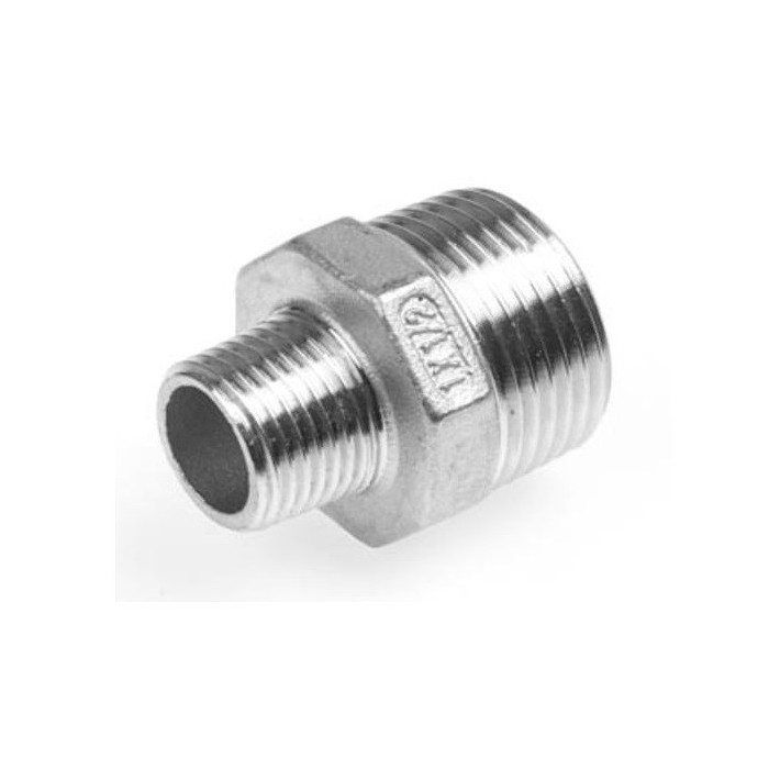 Verloopnippel BSP, 1/2 inch x 3/8 inch RVS-316 (A4) main product photo