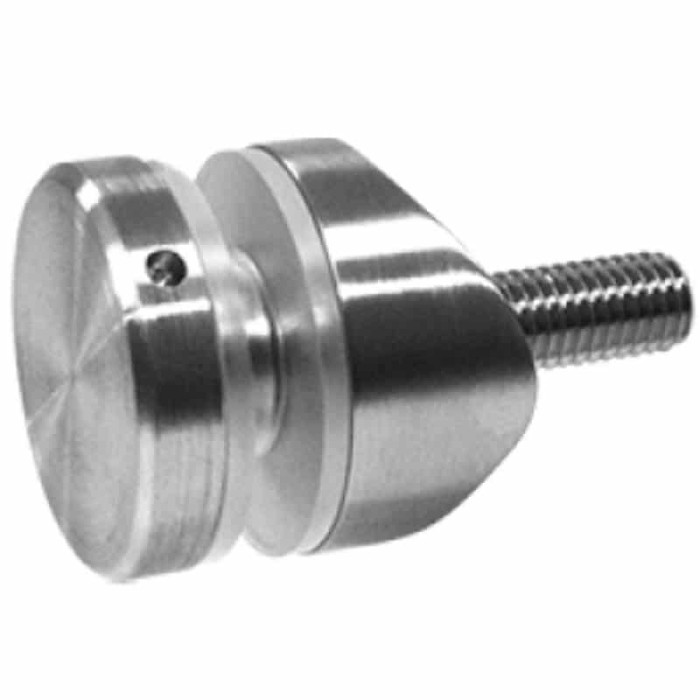 Glasadapter vlak met afstandsschijf Ø 30 mm buis Ø 33,7 mm RVS-304 mat geslepen main product photo