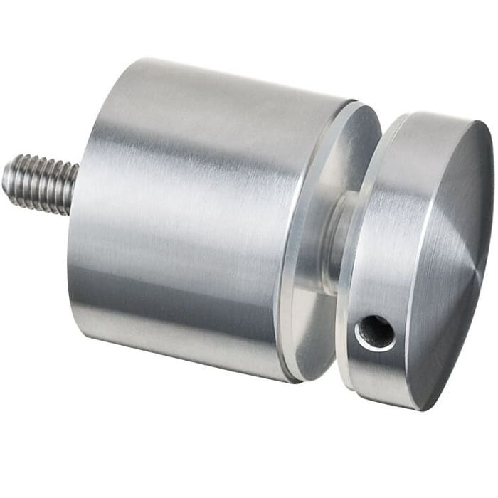 Glasadapter 50 mm vlak lengte 10 mm zamak RVS-look model 0747 main product photo
