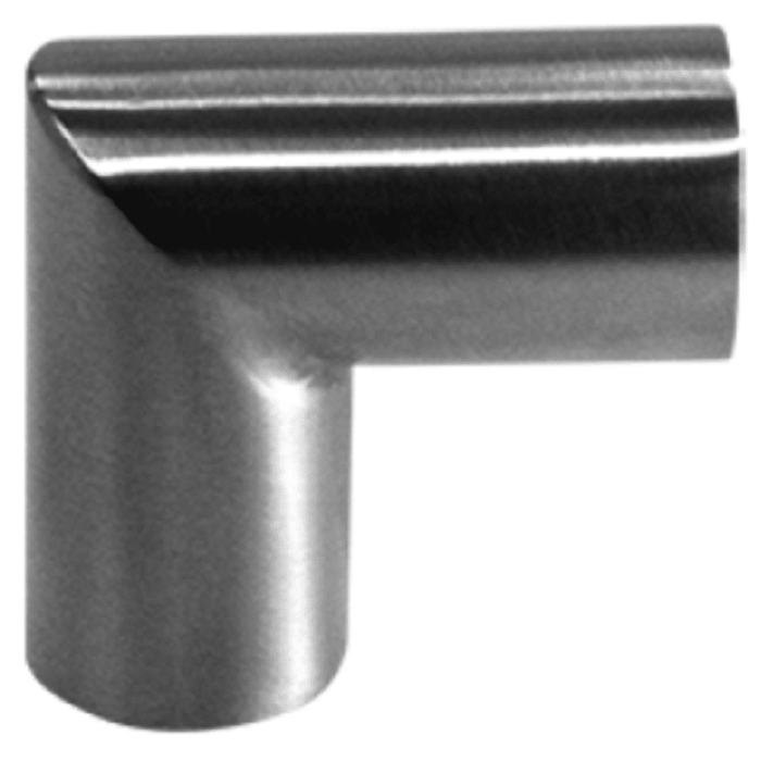 Hoekverbinder rechte hoek 90 graden voor buis 12 mm vast RVS-304 mat geslepen main product photo
