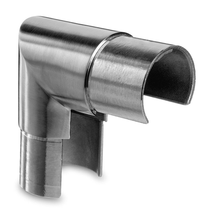 Hoekverbinder 90 graden voor buis 42,4 x 1,5 mm vast RVS-304 mat geborsteld model 6303 main product photo