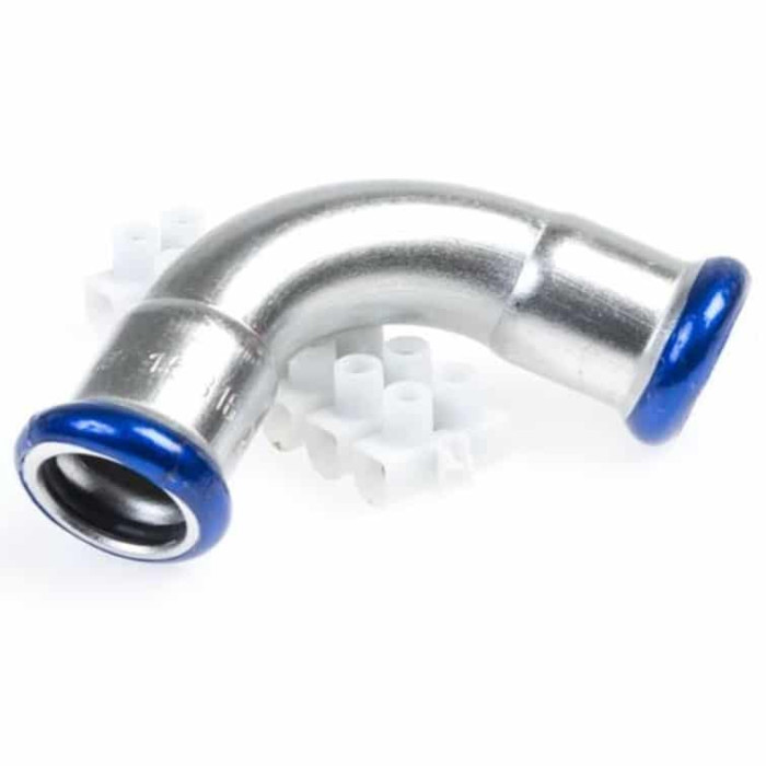 Pers bocht 90 graden, 88,9 mm, V-V RVS-316 (A4) main product photo