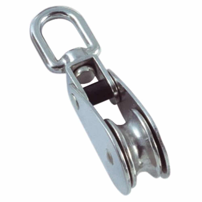 Mini katrol met warteloog en scharnier Ø 32 mm touwmaat 8 mm RVS-304 main product photo