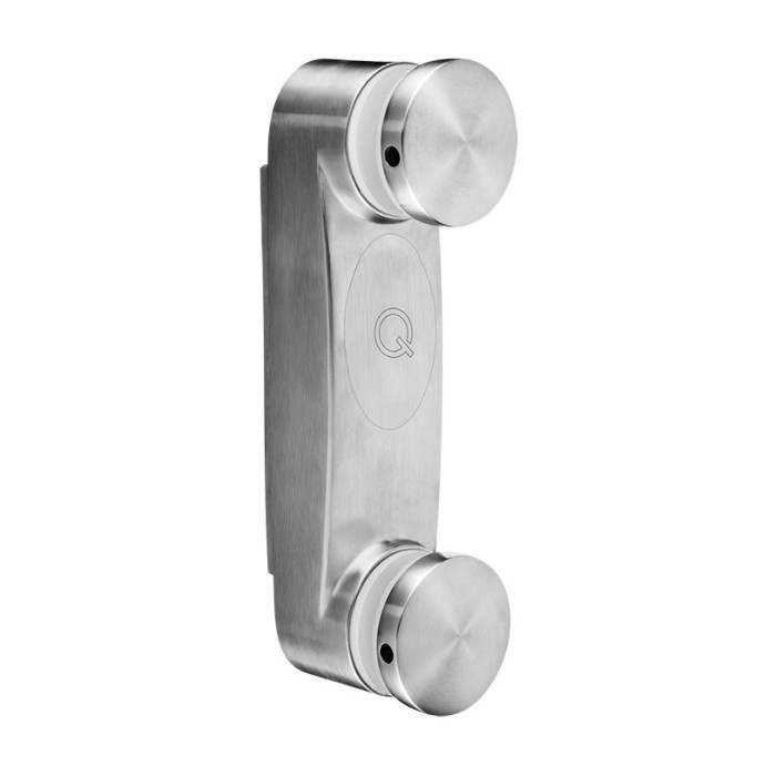Glasadapter met achterplaat verstelbaar 50 mm vlak lengte 38 mm RVS-304 mat geslepen model 0766 main product photo