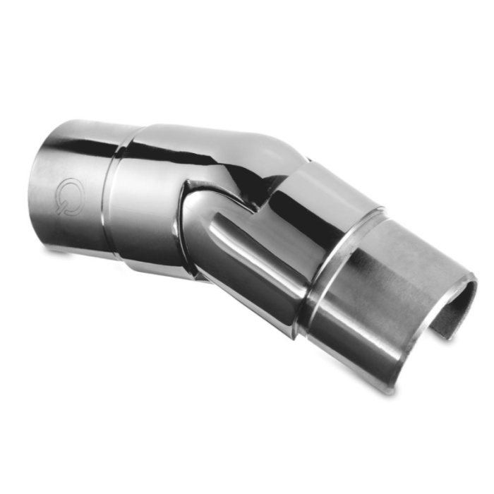 Hoekverbinder variabel (25°-55°) omlaag 40 x 40 mm verstelbaar RVS-316 glanzend gepolijst model 6302 main product photo
