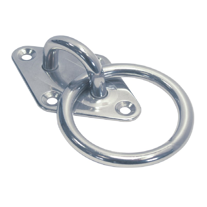 Mastplaat ruitvorm met ring 60 x 36 mm RVS-304 main product photo