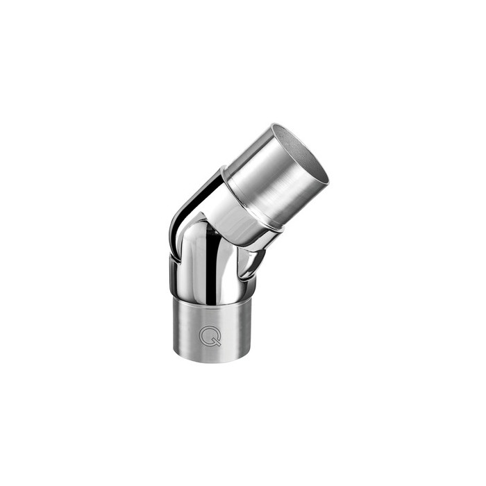 Hoekverbinder 0 tot 70 graden voor buis 42,4 x 2,0 mm verstelbaar RVS-316 glanzend gepolijst model 0312 main product photo