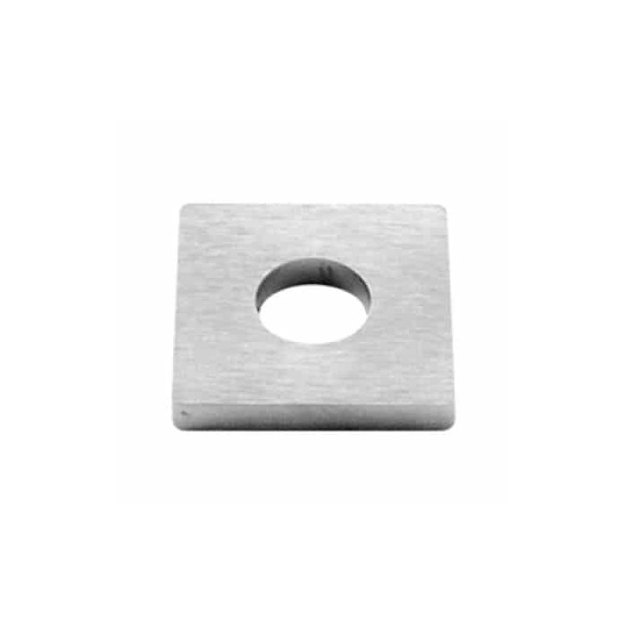 Vulplaat 30 x 30 x 4 mm gat Ø 12,2 mm RVS-304 mat geslepen main product photo