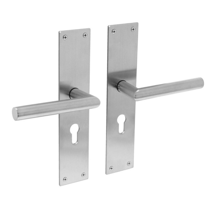 Intersteel Deurkruk Jura met schild 250x55x2mm profielcilindergat 55mm rvs geborsteld main product photo