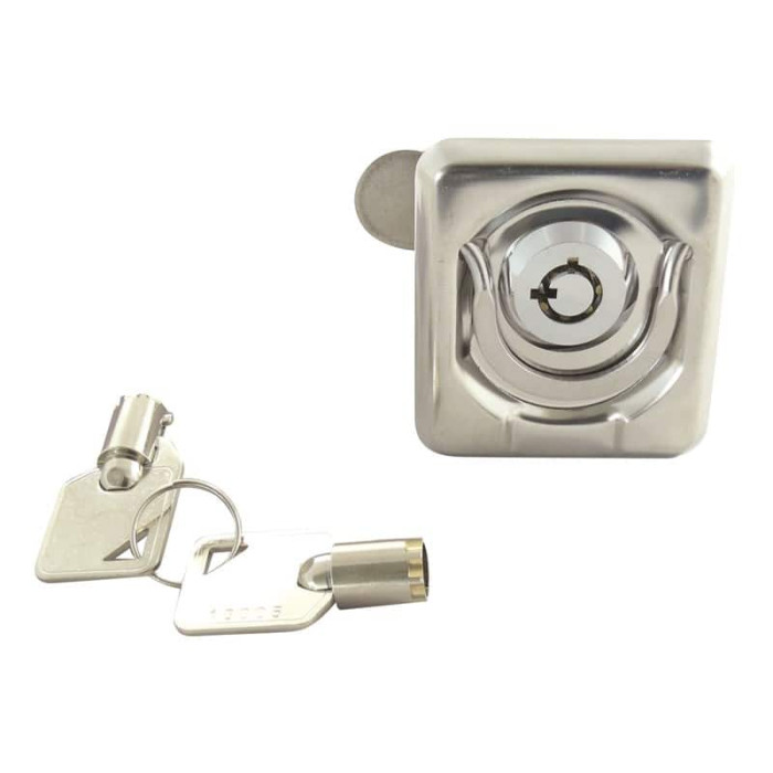Luikring met slot 50 x 55 mm RVS-304 (A2) main product photo