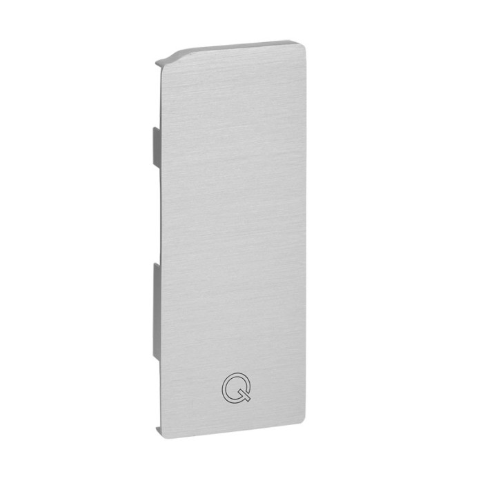 Eindkap Easy Glass Slim zijmontage links 129 x 52 mm model 8034 aluminium (geanodiseerd) main product photo