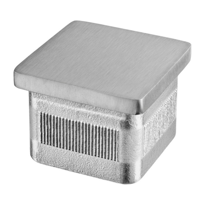 Eindkap vlak, koker 40 x 40 x 2,0 mm, model 5728, RVS-304 main product photo